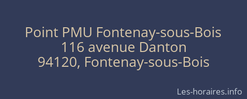 Point PMU Fontenay-sous-Bois