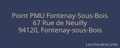 Point PMU Fontenay-Sous-Bois