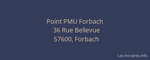 Point PMU Forbach