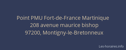 Point PMU Fort-de-France Martinique
