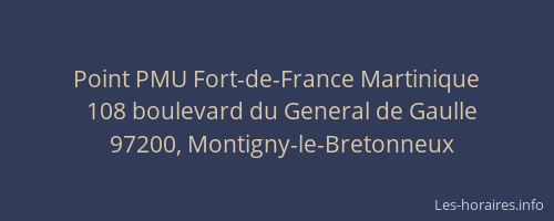 Point PMU Fort-de-France Martinique