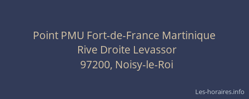 Point PMU Fort-de-France Martinique