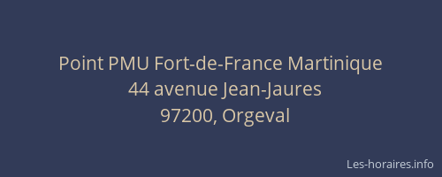 Point PMU Fort-de-France Martinique