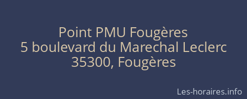 Point PMU Fougères