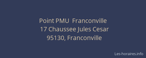 Point PMU  Franconville