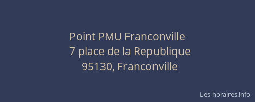 Point PMU Franconville