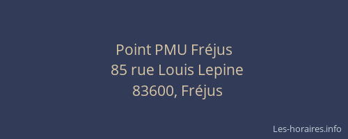 Point PMU Fréjus