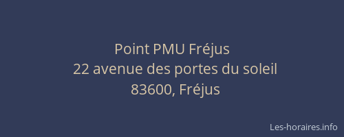 Point PMU Fréjus