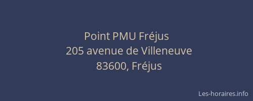 Point PMU Fréjus