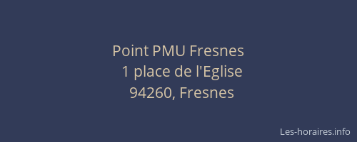 Point PMU Fresnes