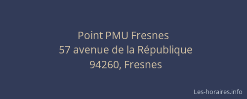 Point PMU Fresnes