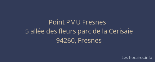 Point PMU Fresnes