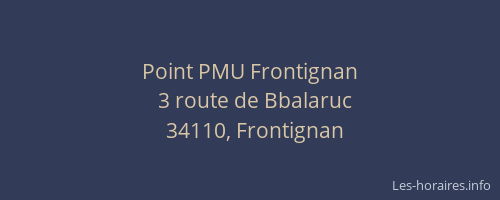 Point PMU Frontignan