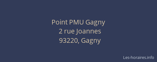 Point PMU Gagny