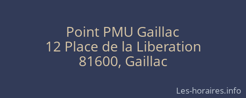 Point PMU Gaillac