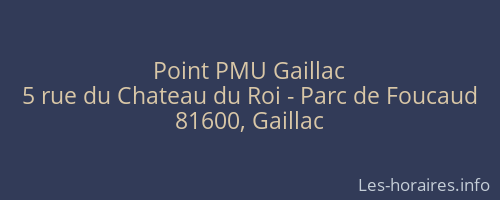Point PMU Gaillac