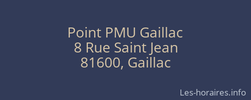 Point PMU Gaillac