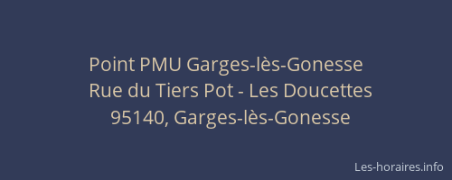 Point PMU Garges-lès-Gonesse