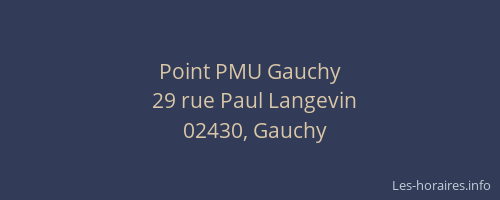 Point PMU Gauchy