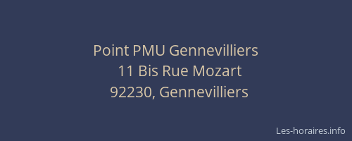 Point PMU Gennevilliers