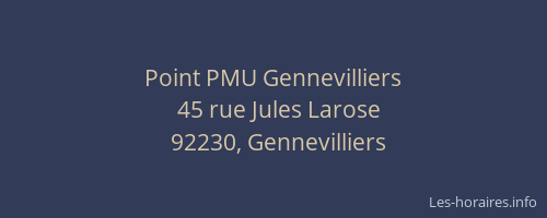 Point PMU Gennevilliers
