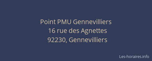Point PMU Gennevilliers