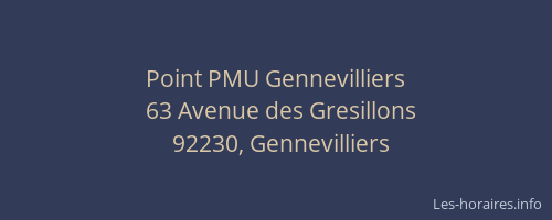 Point PMU Gennevilliers