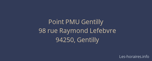 Point PMU Gentilly