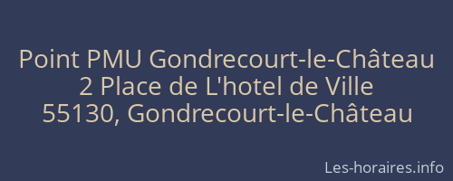 Point PMU Gondrecourt-le-Château