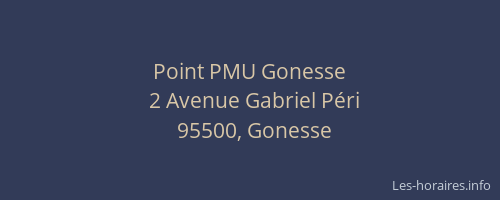 Point PMU Gonesse