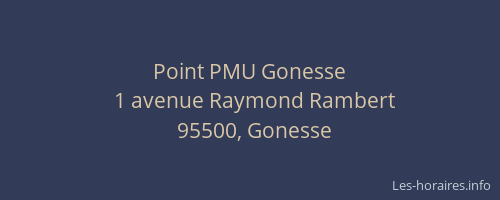 Point PMU Gonesse