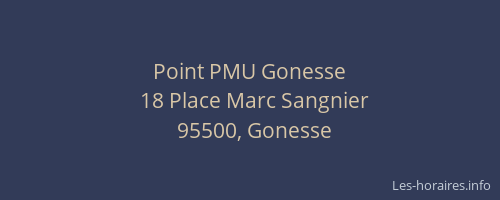 Point PMU Gonesse
