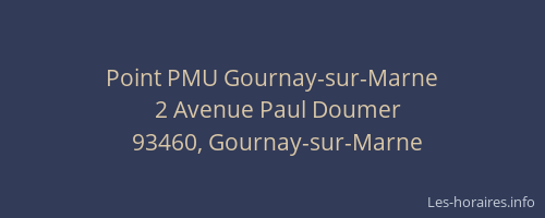 Point PMU Gournay-sur-Marne