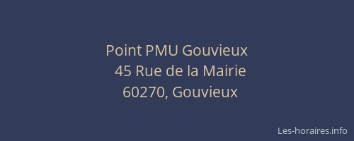Point PMU Gouvieux