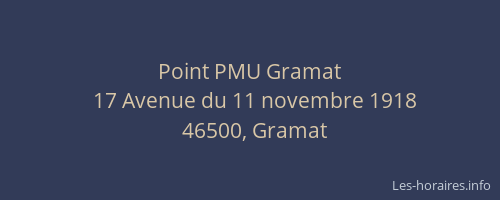 Point PMU Gramat