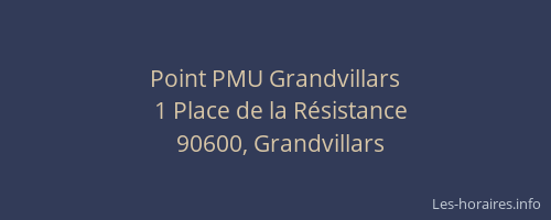 Point PMU Grandvillars