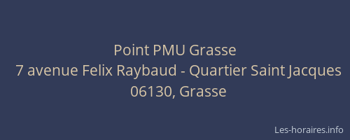 Point PMU Grasse