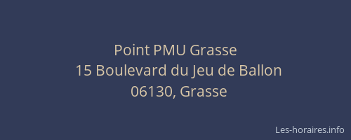 Point PMU Grasse