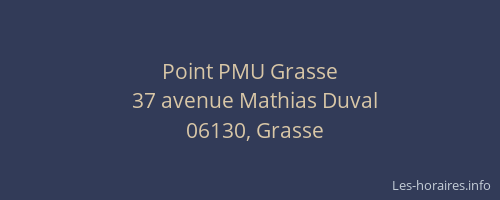 Point PMU Grasse