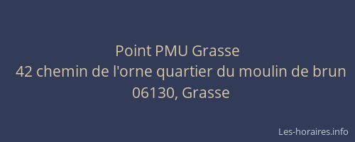 Point PMU Grasse