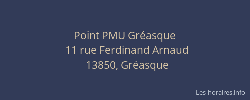 Point PMU Gréasque