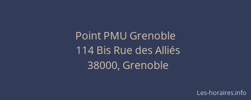 Point PMU Grenoble