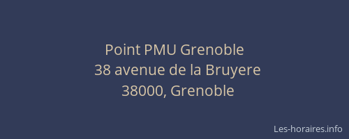 Point PMU Grenoble