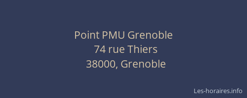 Point PMU Grenoble