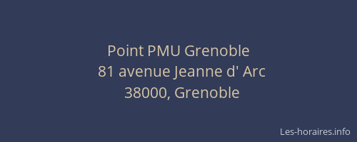 Point PMU Grenoble