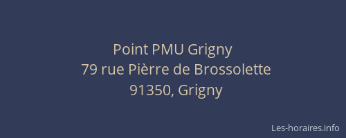 Point PMU Grigny