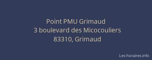 Point PMU Grimaud