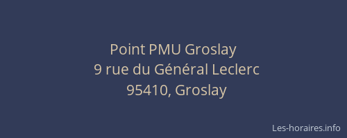 Point PMU Groslay