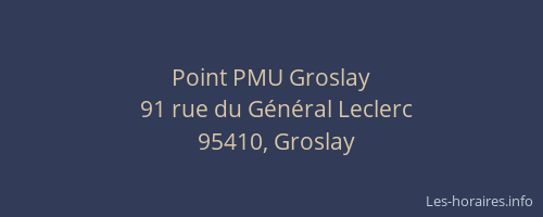 Point PMU Groslay