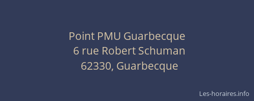 Point PMU Guarbecque